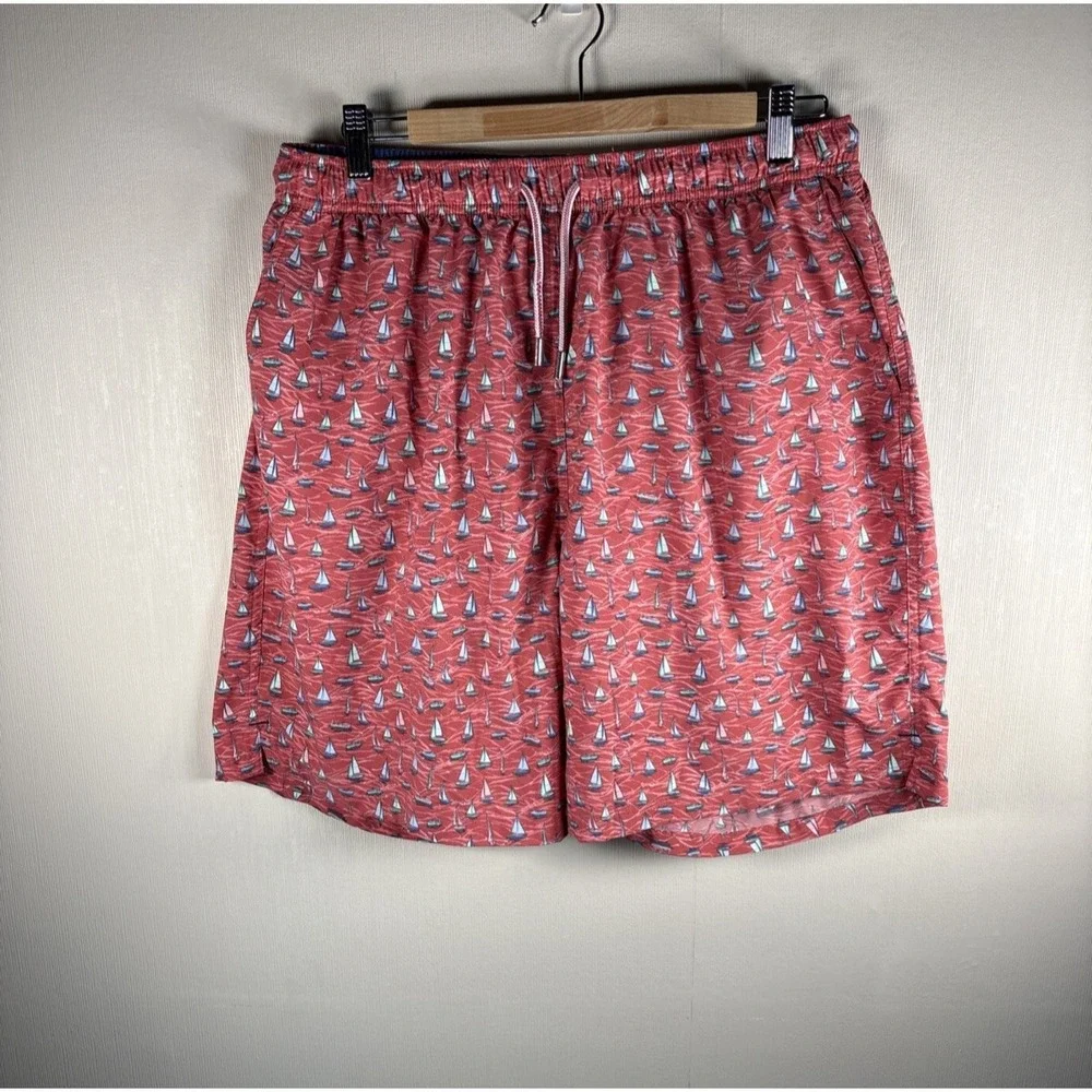 Peter Millar Swim Trunks Mens XL Seaside Collection Sailboat Beach Nautical